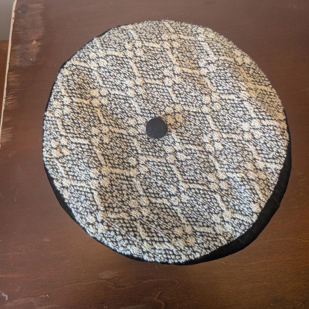 Vintage Velvet And Knit Beret